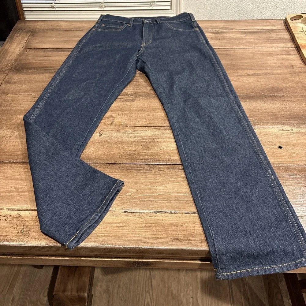 Levi's Men's Western Fit Straight Leg Jeans 100% Cotton Dark Blue 30x32